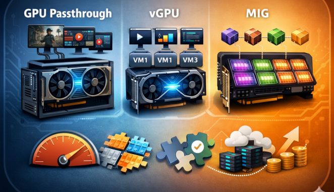 GPU Passthrough vs vGPU vs MIG: A Clear and Practical Comparison