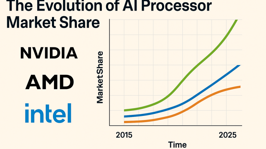 Evolution of AI Processor Market Share (NVIDIA, AMD, Intel)
